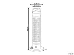 Beliani Volně stojící elektrický ohřívač na terasu 1000 W černý KRAKATOA