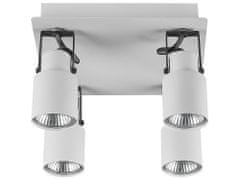 Beliani Kovová nástěnná lampa se 4 žárovkami bílá BONTE