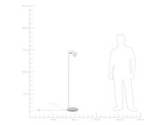 Beliani Stojací bílá lampa 149 cm CORBONES