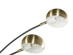 Beliani Stojací lampa 5 světel kovová černá / zlatá FLINDERS