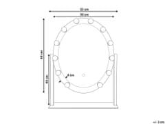 Beliani LED zrcadlo 50 x 60 cm bílé ROSTRENEN