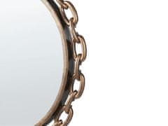 Beliani Kulaté nástěnné zrcadlo ø 46 cm zlaté YEBRA