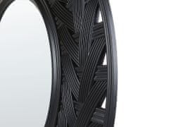 Beliani Kulaté nástěnné zrcadlo ø 60 cm černé TIERGA