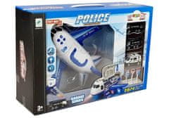 Lean-toys Policejní Rozkládací Letadlo S Auty 1:64 Ze Sviní