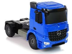 Lean-toys Velký R/C Náklaďák Mercedes Arocs Modrý 1:20 Kontejner 58 Cm Délky