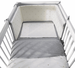 Childhome Mantinel do postýlky 35x170cm Jersey Gold Dots