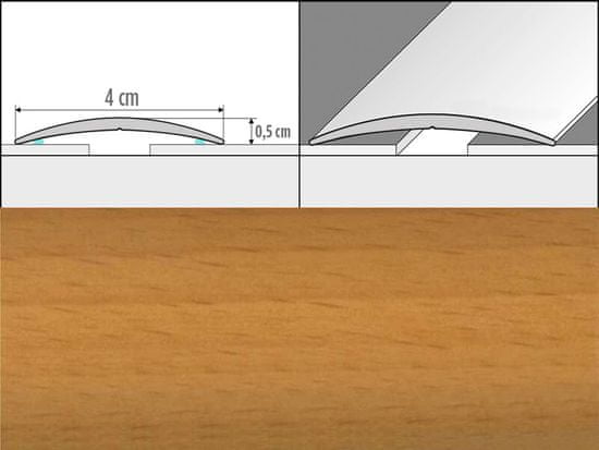 Effector Přechodové lišty A13 - SAMOLEPÍCÍ šířka 4 x výška 0,5 x délka 93 cm - buk