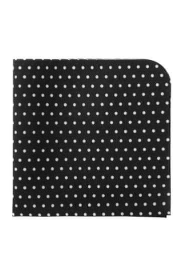 Avantgard Kapesníček do saka LUX 583-1977 Černá s bílými puntíky