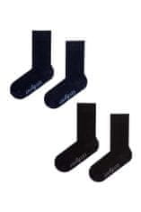 Avantgard Set Ponožky 2 páry 778-05013 Modrá a Černá 43/46