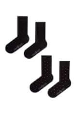Avantgard Set Ponožky 2 páry 778-05012 Černá a Černá s puntíkem 43/46