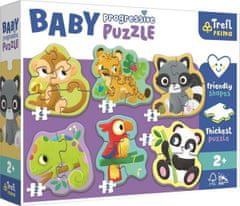 Baby puzzle V lese 6v1 - 2-6 dílků