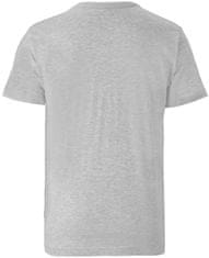 CurePink Pánské easy fit tričko Harry Potter: Hogwarts (S) šedé bavlna