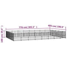 Petromila Venkovní psí kotec ocel 37,64 m²