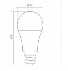 Berge LED žárovka - E27 - A80 - 25W - 2250Lm - studená bílá