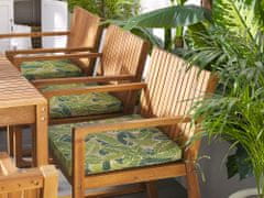 Beliani Sada 8 polštářů se vzorem listů pro židli SASSARI
