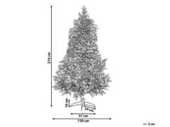 Beliani Zasněžený umělý vánoční stromek 210 cm zelený DENALI