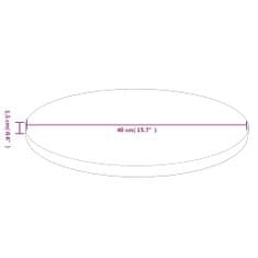 Vidaxl Kulatá stolní deska tmavě hnědá Ø40x1,5 cm ošetřený masivní dub