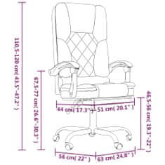 Vidaxl Masážní polohovací kancelářské křeslo krémové umělá kůže