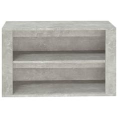 Greatstore Botník betonově šedý 75x35x45 kompozitní dřevo