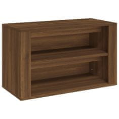 Greatstore Botník hnědý dub 75x35x45 kompozitní dřevo