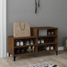 Greatstore Botník hnědý dub 102x36x60 cm kompozitní dřevo