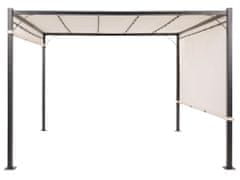 Beliani Pergola s LED světly 310 x 310 cm béžová PARGA