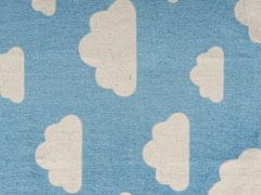 Beliani Dětský koberec s potiskem mraků, 60 x 90 cm, Modrý, GWALIJAR