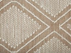 Beliani Bavlněný koberec 140 x 200 cm béžový/bílý KACEM