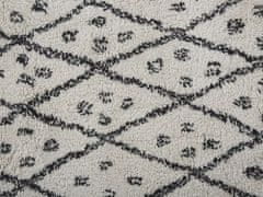 Beliani Bavlněný koberec 140 x 200 cm bílý/černý AGADIR