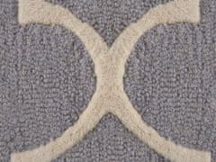 Beliani Šedý vlněný koberec 140x200 cm SILVAN