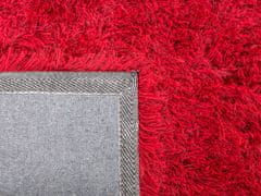 Beliani Koberec Shaggy 80 x 150 cm červený CIDE