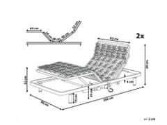 Beliani Sada 2 jednolůžkových elektricky nastavitelných roštů STAR