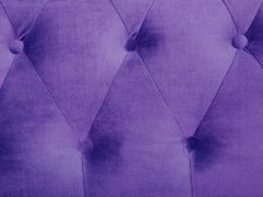 Beliani Třímístná fialová sametová pohovka CHESTERFIELD