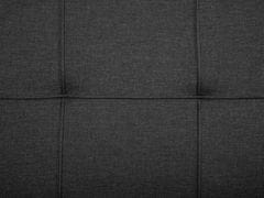 Beliani Čalouněná rozkládací pohovka tmavě šedá GLOMMA