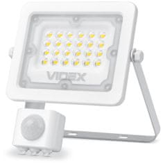 VIDEX Reflektor LED světlomet 10W 900lm 5000K IP65 bílý LUCA s pohybovým a soumrakovým senzorem