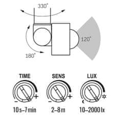 VIDEX Reflektor LED světlomet se Senzorem pohybu a soumraku 50W 4500lm 5000K IP65