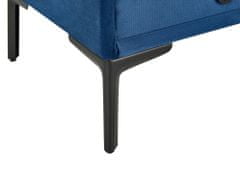Beliani Noční stolek sametový modrý SEZANNE