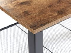 Beliani Konferenční stolek z tmavého dřeva s černým ASTON