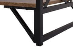 Beliani Konferenční stolek z tmavého dřeva s černou barvou, BOLTON