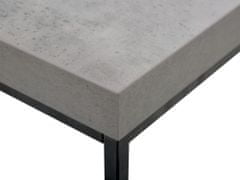 Beliani Konferenční stolek, betonový top černý DELANO