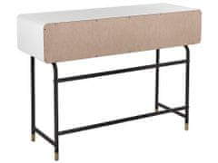 Beliani Konzolový stolek bílý/ tmavé dřevo RIFLE