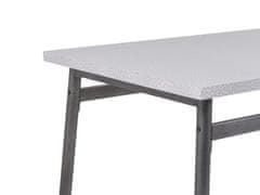 Beliani Sada jídelního stolu a 4 židlí šedá s černou VELDEN