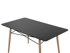 Beliani Černý jídelní stůl BIONDI 140 x 80 cm