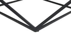 Beliani Odkládací stolek s mramorovým vzhledem béžový/černý MALIBU