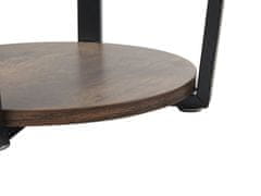 Beliani Odkládací stolek tmavé dřevo / černá ORICK