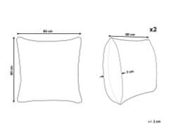 Beliani Sada 2 polštářů 80 x 80 cm s polyesterovou výplní DIRAN