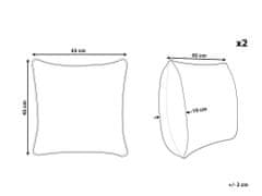 Beliani Sada 2 polštářů s geometrickým vzorem 45 x 45 cm vícebarevný CALIBRACHOA