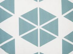 Beliani Sada 2 venkovních polštářů s geometrickým vzorem 45 x 45 cm bílá a modrá RIGOSA