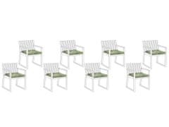 Beliani Sada 8 polštářů se vzorem listů pro židli SASSARI