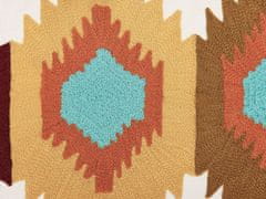 Beliani Bavlněný polštář geometrický vzor 40 x 60 cm vícebarevný DANAPUR